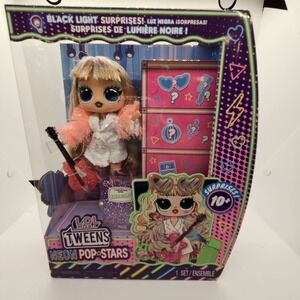LOL Surprise Tweens Neon Pop Stars Thea Stars Doll‎ w/ Guitar Black Light...